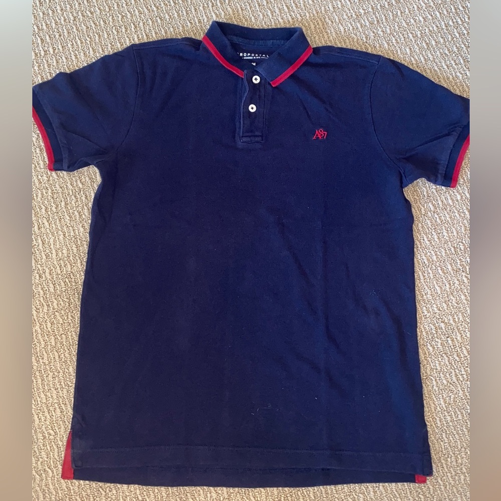 Aeropostale Polo Shirt - Duel Tone Collar